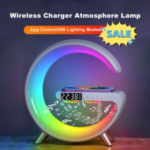 Wireless Charger Atmosphere Lamp. Bluetooth Speaker. 2023 New Intelligent LED Table Lamp.